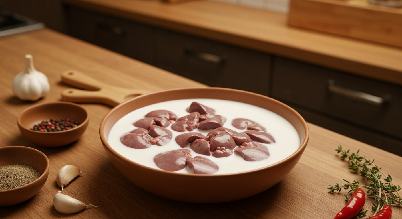 Jak moczyć wątróbkę drobiową w mleku, aby była soczysta? 2